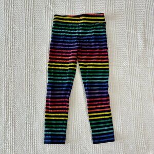 Primary Rainbow Stripe Legging in Black - Size 6
